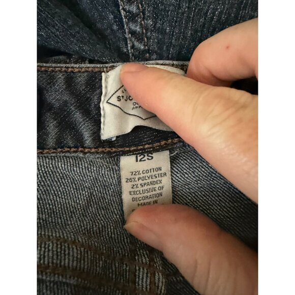 St. John Bay Jeans Womens Size 12 Short Blue Casual Straight Leg High Waisted - Picture 5 of 8